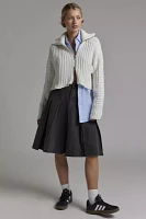 BDG Chad Ribbed Knit Cropped Zip-Up Sweater