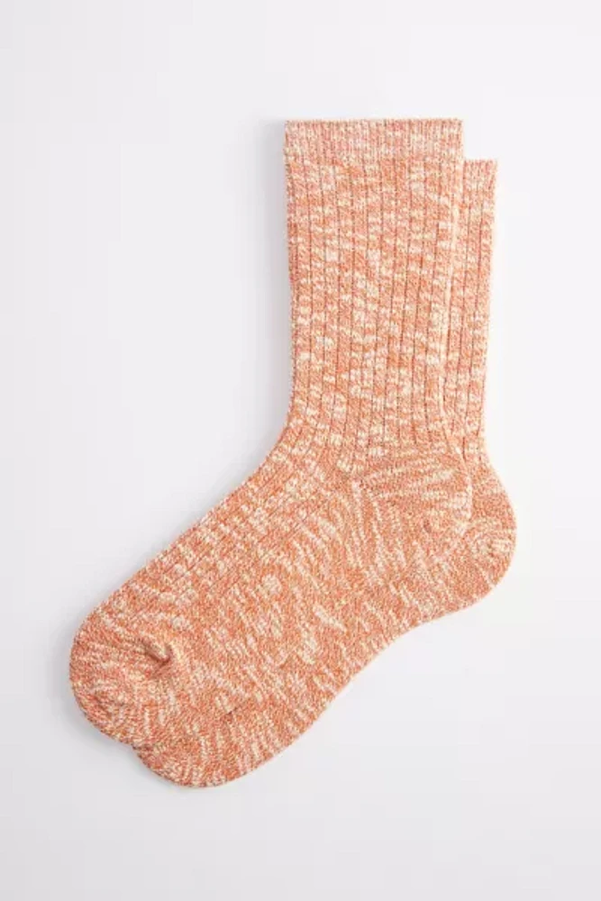 Textured Fleck Crew Sock