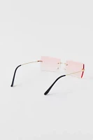 Sammi Rimless Rectangle Sunglasses