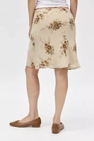 Urban Renewal Remnants Floral Print Knee Length Slip Skirt