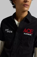 American Needle Ace Hardware Embroidered Short Sleeve Button-Down Shirt