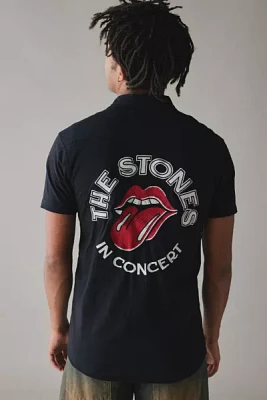 American Needle The Rolling Stones Embroidered Short Sleeve Button-Down Shirt