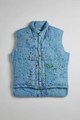 Vintage Paint Splatter Puffer Vest