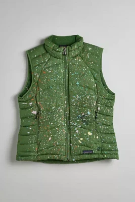 Vintage Paint Splatter Puffer Vest