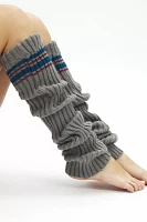 Athletic Striped Ribbed Knit Legwarmer