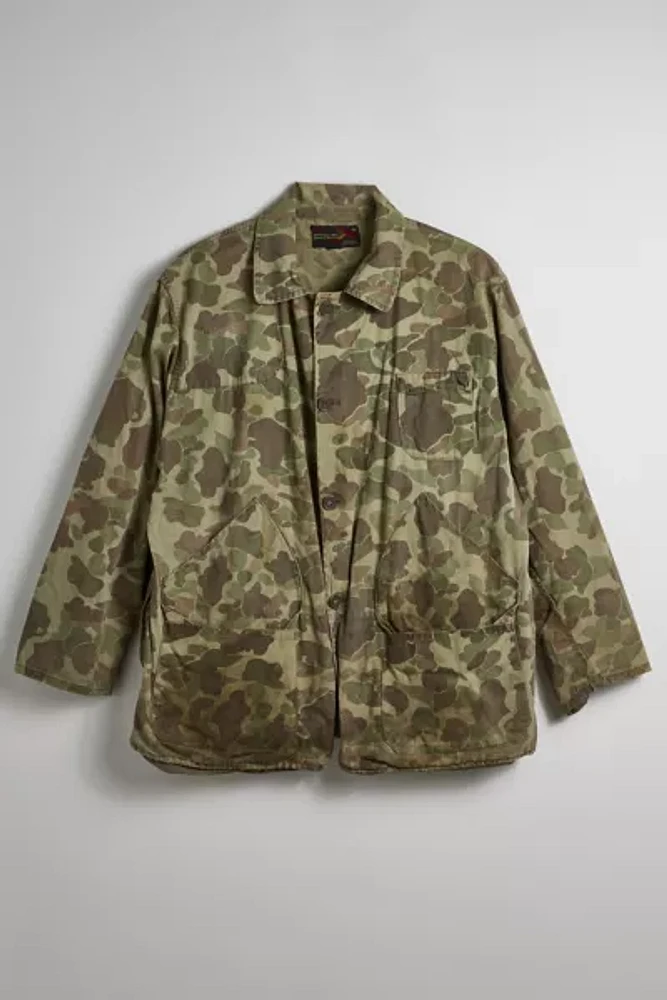 Vintage Camo Pattern Shirt Jacket