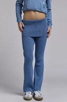 Another Girl Foldover Waistband Ribbed Knit Pant