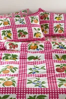 Gingham Fruit Breezy Cotton Percale Duvet Cover