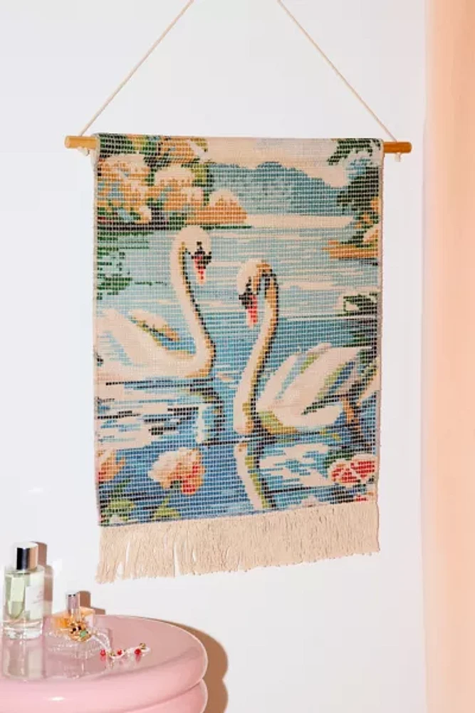 Swans Woven Wall Hanging