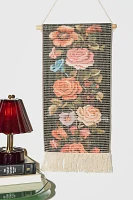 Roses Woven Column Wall Hanging