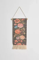 Roses Woven Column Wall Hanging