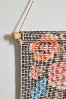 Roses Woven Column Wall Hanging