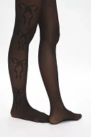 Printed Bow Icon Sheer Tights