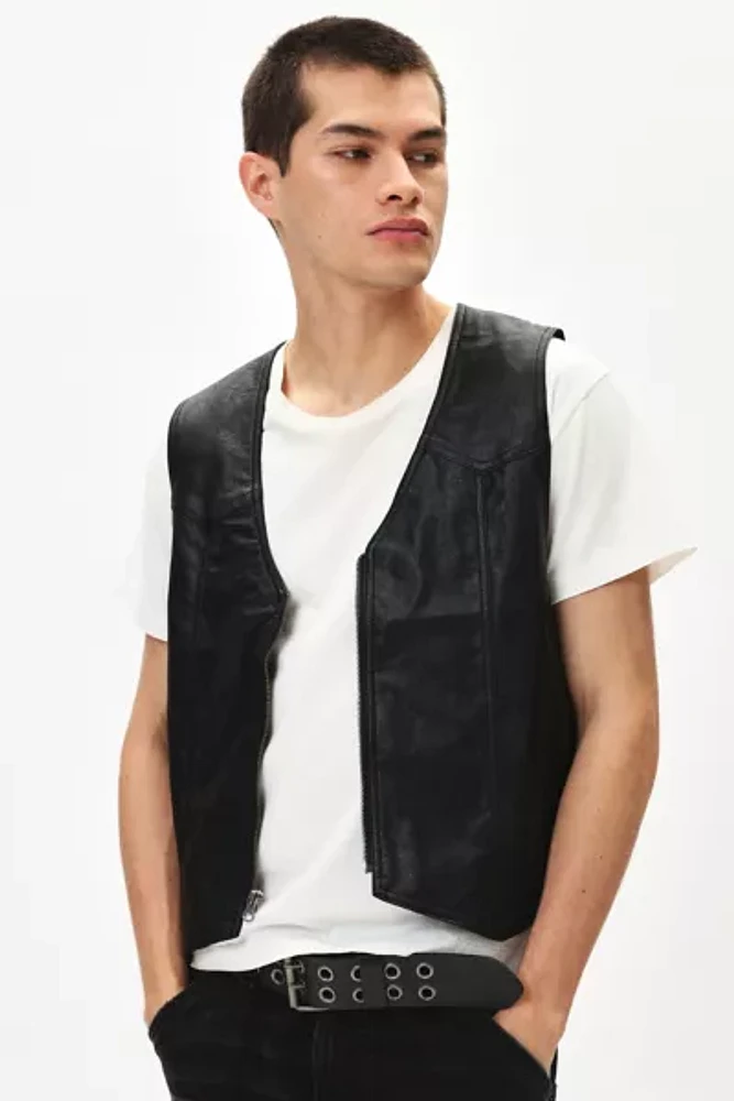 BDG Faux Leather Riding Vest