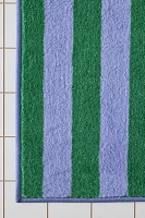 Awning Stripe Plush Tufted Bath Mat