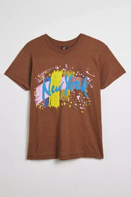 Screen Stars New York Paint Splatter Graphic Tee