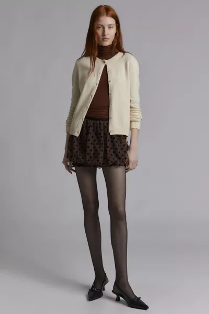 Kimchi Blue Emory Polka Dotted Tulle Bubble Micro Skort