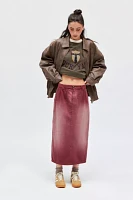 Urban Renewal Remade Faded Overdye Denim Maxi Skirt