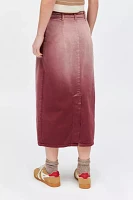 Urban Renewal Remade Faded Overdye Denim Maxi Skirt