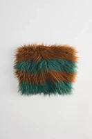 Mylo Hairy Stripe Faux Fur Beanie