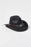 Turquoise Trim Felt Rancher Hat