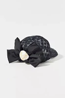 Sheer Rosette Lace Bow Baseball Hat