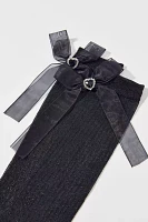 Gem Bow Shimmer Tall Sock