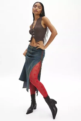 Western Icons Printed Sheer Tights