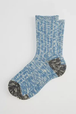 Textured Marl Knit Crew Sock