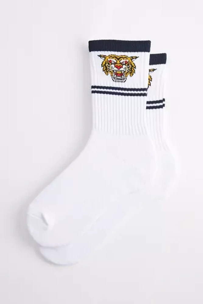 Tiger Head Crew Sock