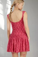 Kimchi Blue Dawn Drop Waist Lace Romper