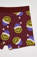 Happy Face Santa Fitted Boxer Brief