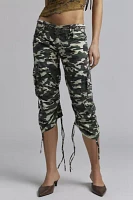 Jaded London Stella Camo Cargo Capri Pant