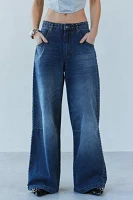 Jaded London Colossus Studded Baggy Jean