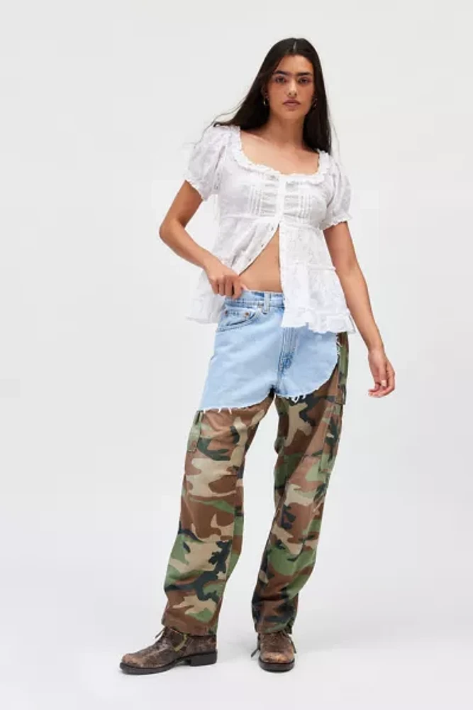 Urban Renewal Remade Spliced Camo Denim Pant