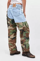 Urban Renewal Remade Spliced Camo Denim Pant