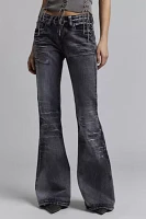 Jaded London Extreme Flare Black Wash Jean