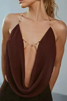 Jaded London Asteria Backless Cowl Neck Top