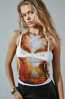 Jaded London Bare All Graphic Tank Top