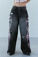 Jaded London Pink Blade XL Colossus Baggy Jean