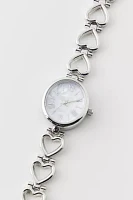 Oval Face Heart Chain Watch