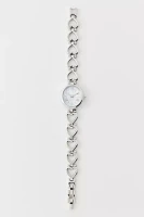 Oval Face Heart Chain Watch