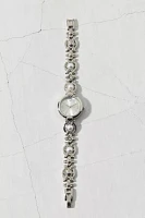 Pearl Bead Linked Chain Round Watch