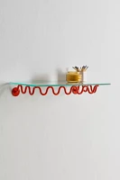 Ophelia Squiggle Glass Wall Shelf