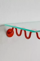 Ophelia Squiggle Glass Wall Shelf