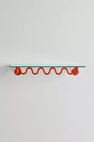 Ophelia Squiggle Glass Wall Shelf