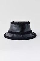 Patent Fleece Bucket Hat