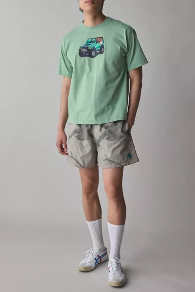 Market X Smiley Atlas Printed Tech Short