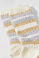 Cozy Eyelash Striped Crew Sock