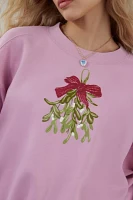 Kimchi Blue Tasha Mistletoe Graphic Crew Neck Pullover